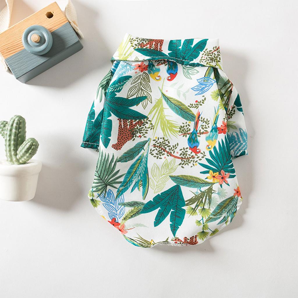 Hawaiians Dog Shirts Cool Dog Clothes Beach Dog Shirt Beach Puppy Shirt Dog Summer T-Shirt Summer Dog Shirts Breathable