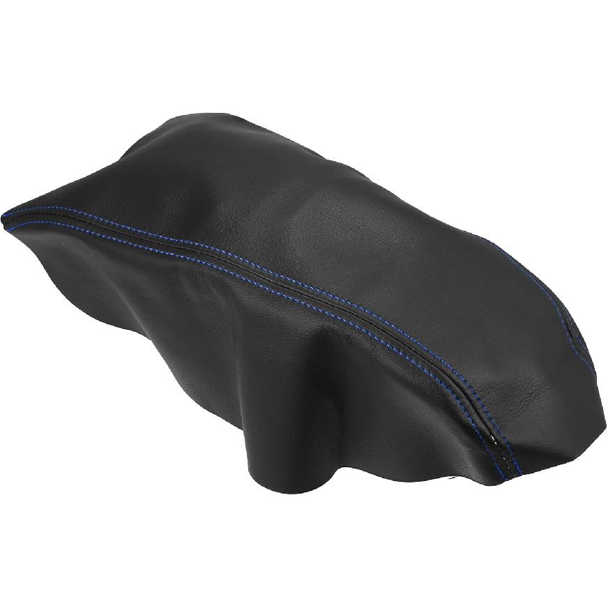 

Unifizz Black Microfiber Leather Center Console Cover Armrest Cover Replacement for Nissan Maxima 2016 2017 2018 2019 2020 2021 Blue Stitches Arm