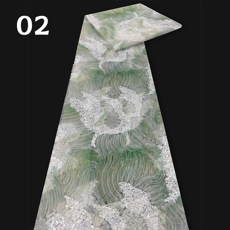 90x130cm Sequined Embroidered Beaded Fabric DIY Wedding Evening Gown Fabric French Nigerian Lace Fabric For Wedding Dress