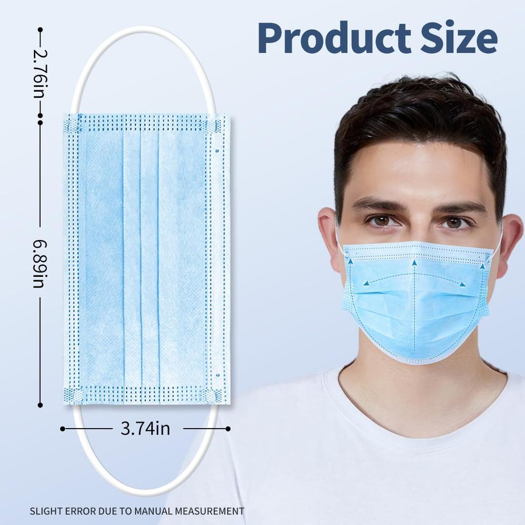 GTT 50/100Pcs Disposable Face Mask individually packaged 3 Ply breathable Earloop Protective Mask for Home School Office Outdoor
