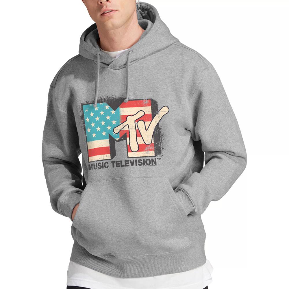 MTV Mens American Logo Hoodie