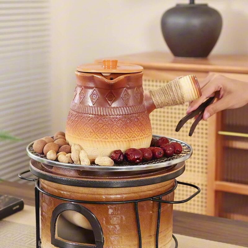 Ceramic Tea Pot & Cup Set for Stove-Side Brewing