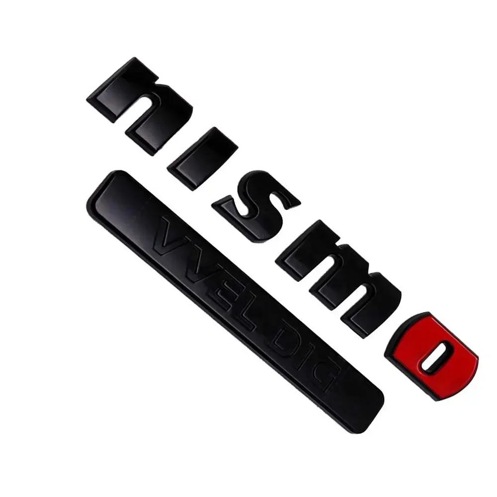 AOW4  ABS Car Rear for Nissan NISMO VVEL DIG Badge Qashqai Elgrand Leaf Juke Patrol Note Trunk Fender Side Letter Sticker Accessories