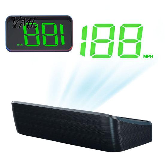 Vehicle Monitoring System Car HUD, Heads-up Display for Cars, GPS Speedometer with Dual Chip 10Hz Speed Reading Truck Refresh, KMH/MPH Plug-and-Play,