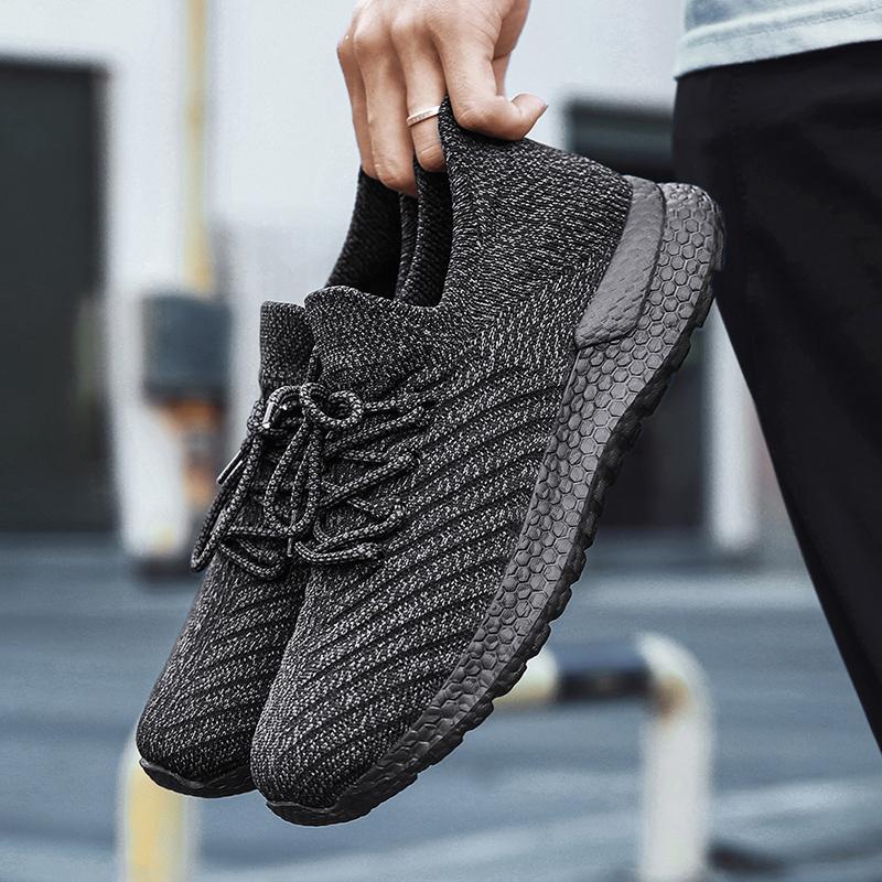 

Осенние мужские спортивные туфли высокого качества, толстая подошва, уличные кроссовки для хайкинга, шнуровка, мужские беговые кроссовки, повседневная спортивная обувь для мужчин 42 чёрный
