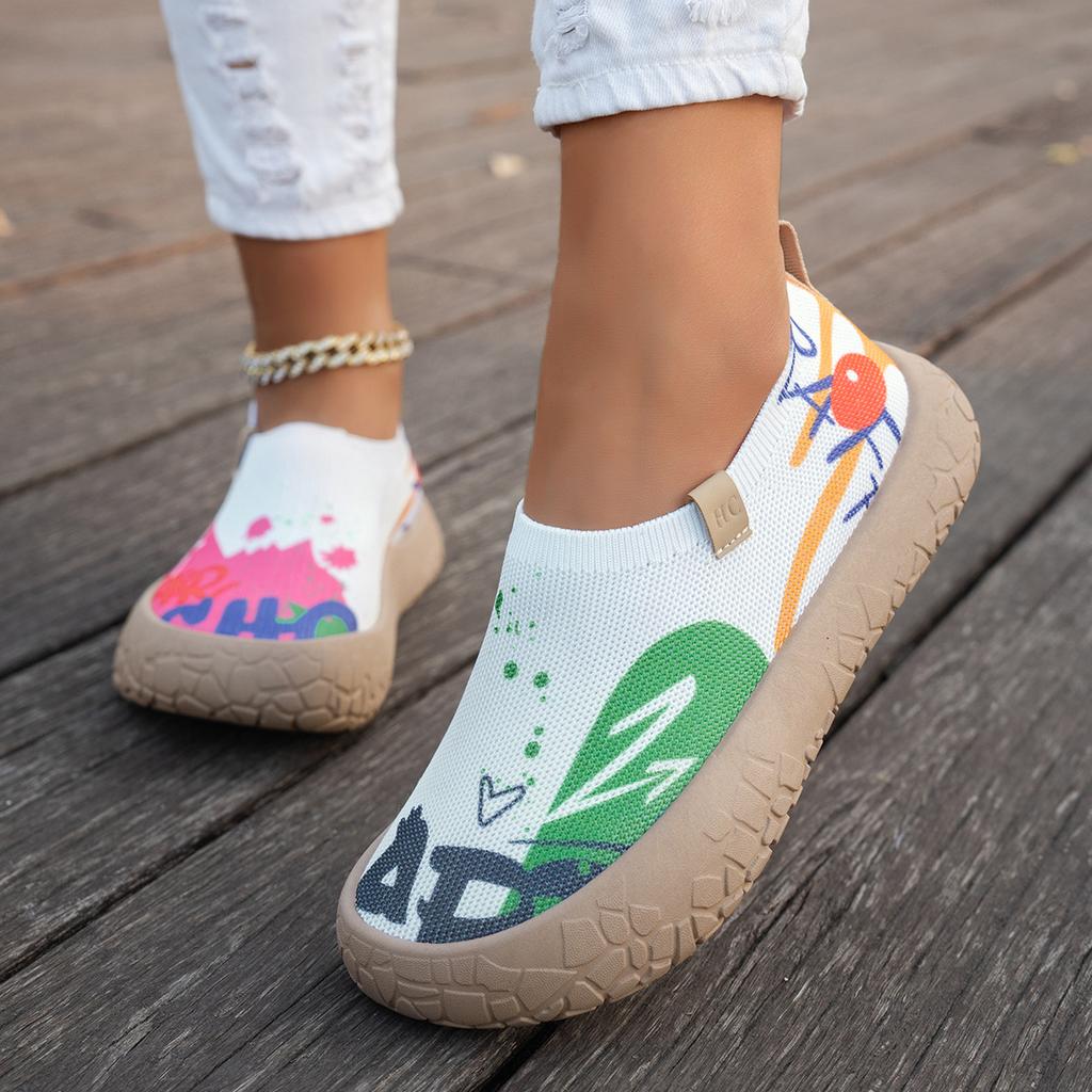 Women'S Shoes Increase In Height, Spring And Autumn Breathable One-Pedal Lazy Comfortable Walking Women'S Shoes Soft-Soled Casual Sports Shoes
