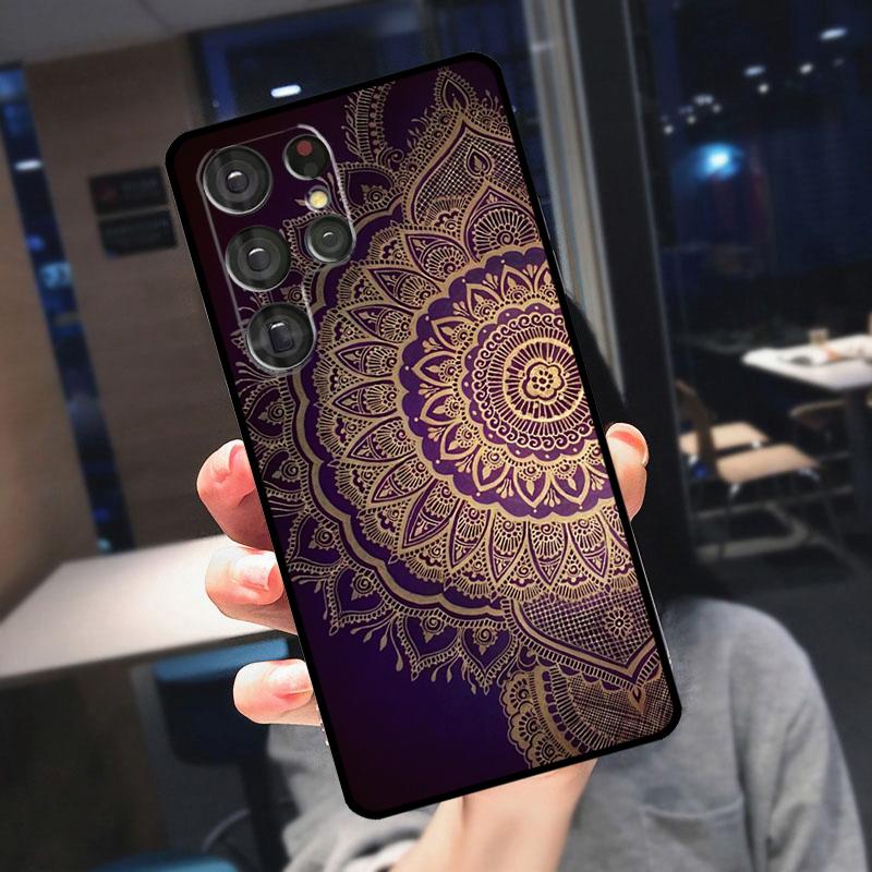 Mandala Cover For Samsung Galaxy S25 S24 S21 S22 S23 Ultra S9 S10 Plus S24 FE S21 FE Phone Case