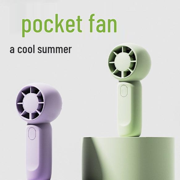 

2026 Mini Handheld USB Rechargeable Pocket Fan – Portable Electric Fan 47.2*36*113 mm зелёный