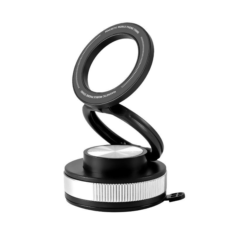 Factory Direct Sales Magnetic Mobile Phone Holder Vacuum Adsorption Car Navigation Car Holder Suction Cup Car Mobile Phone Holder Ring style