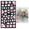 Embossed Flower Nail Sticker Self-adhesive 5D Art Embossed Nail Stickers Flower