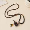 Ethnic Style Wood Necklace & Prayer Beads - Unisex Versatile Chicken Wing Wood Sweater Chain