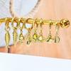 YUXINTOME 925 Silver Ear Needle Zircon Hoop gold Earrings For Women Square Plate Pendant Cutout Heart Earrings Fashion Jewelry