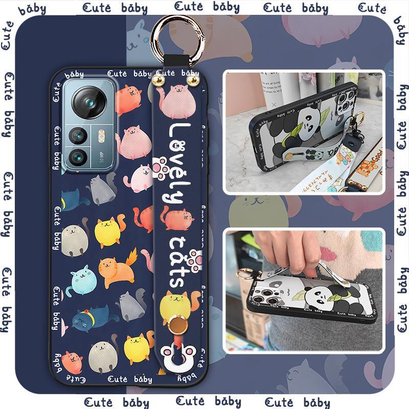 Wrist Strap Kickstand Phone Case For Blackview A85 Cartoon Soft case Dirt-resistant Durable Wristband Cute Anti-knock
