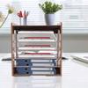7Tier High-density Board Widen Wood Office Paper Organizer For Desk Desktop File Holder Desk Letter Tray & A4 Paper Sorter