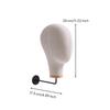 Female Mannequin Head with Wooden pedestalSaving WallMounted Compact Hairpiece Holder