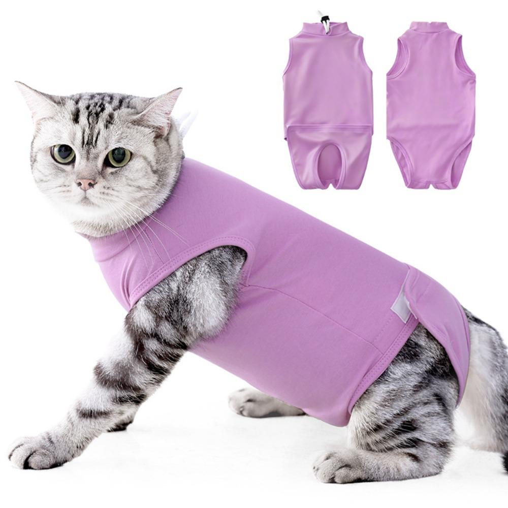 Adjustable Cat Recovery Suit Elastic Pet Jumpsuit Pet Body Suit Pet Soothing Clothes After Neuter