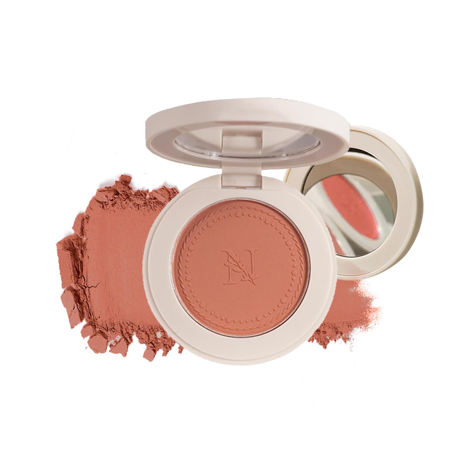 

Gevlonecirly Натуральная пудра для щек Матовая Высокопигментированная и Набор из 3 цветов, Щеки, Финиш, Пигментированная, Румяна, Хайлайтер, (01-Абрикосовый)