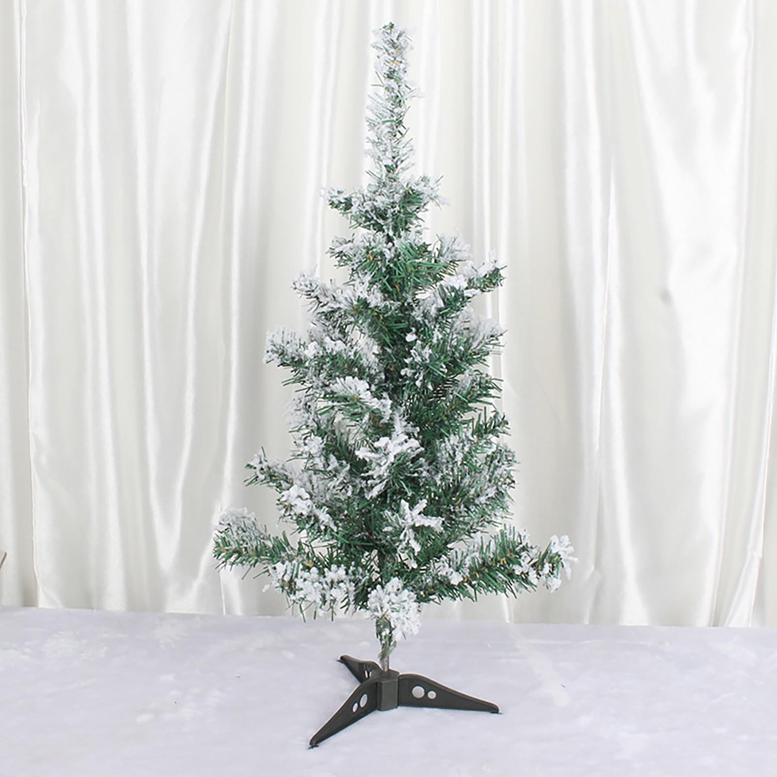 

45/60cm Christmas Mini Desktop Christmas Tree White Flocking Simulation Falling Snow Pvc Christmas Cedar Tree Christmas Tree 45cm зелений
