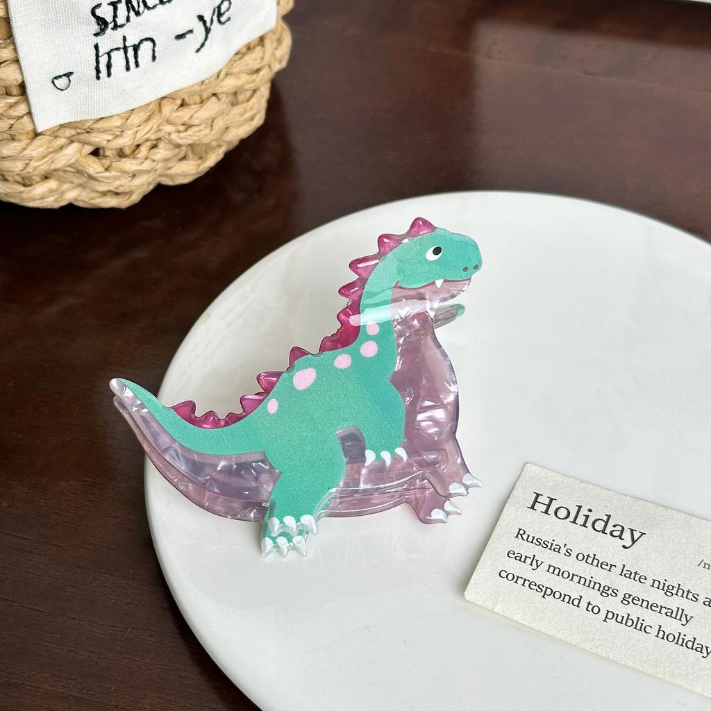 Cute Acrylic Dinosaur Hair Clip With Unique Colorful Options For Hairstyles Trendy
