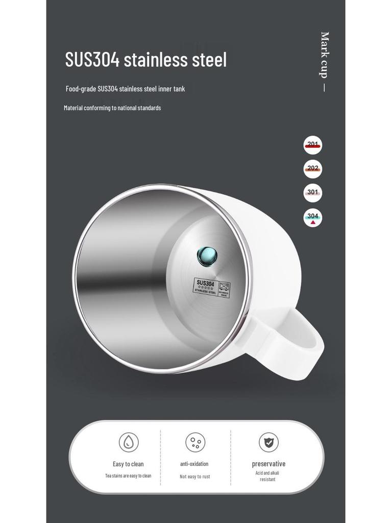 Isolierter Kaffeebecher aus 304 Edelstahl mit Deckel - Doppelschichtig, tragbar, farbiger Becher für Büro- oder Außengebrauch.