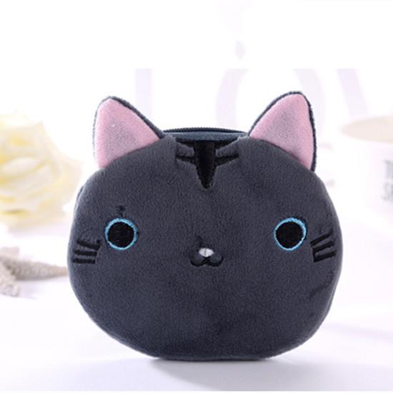 Kawaii Cat Money Wallet Purse Bag Cute Girl Coin Purse Women Cartoon Lovely Children Change Plush Coin Pouch Pocket Gift