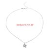 Women Necklace Pink Zircon Choker Necklace Thin Chain Minimalist Flower Pendant Necklace Jewelry Collar Chain Women Girl