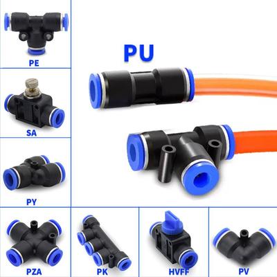 Tube Accessoire Auxiliaire Matériau Raccord Rapide Push-In Connecteur de Tuyau Pneumatique Tuyau