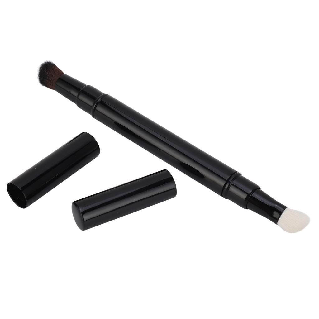 Retractable Makeup Brush Dual Ended Soft Wool Hair Portable Shadow Brush for Travel Outdoor
