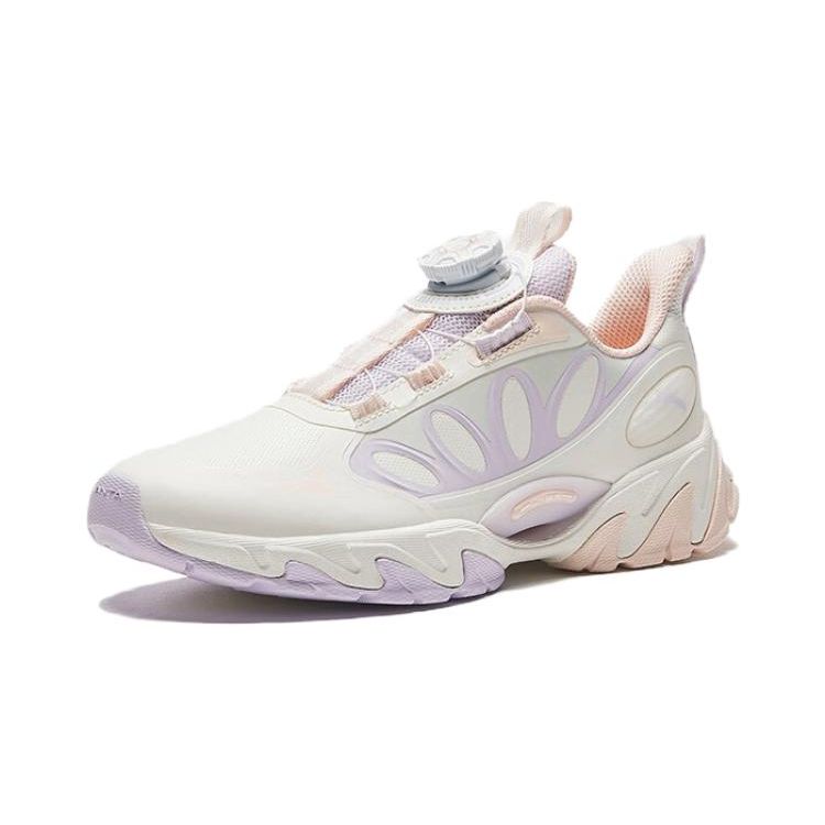 Anta Comfortable Versatile Shock Absorbing Durable Kids Casual Shoes Kids Casual Shoes White Purple 322338802N-3