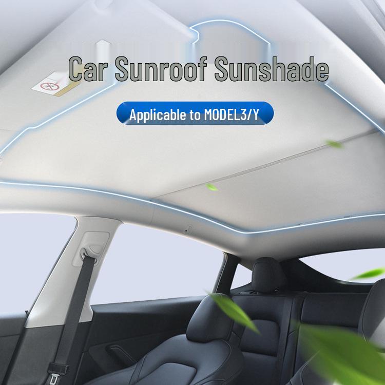 Tesla Model 3/Y Panoramic Sunroof Ice Crystal Heat Insulating Sunshade.