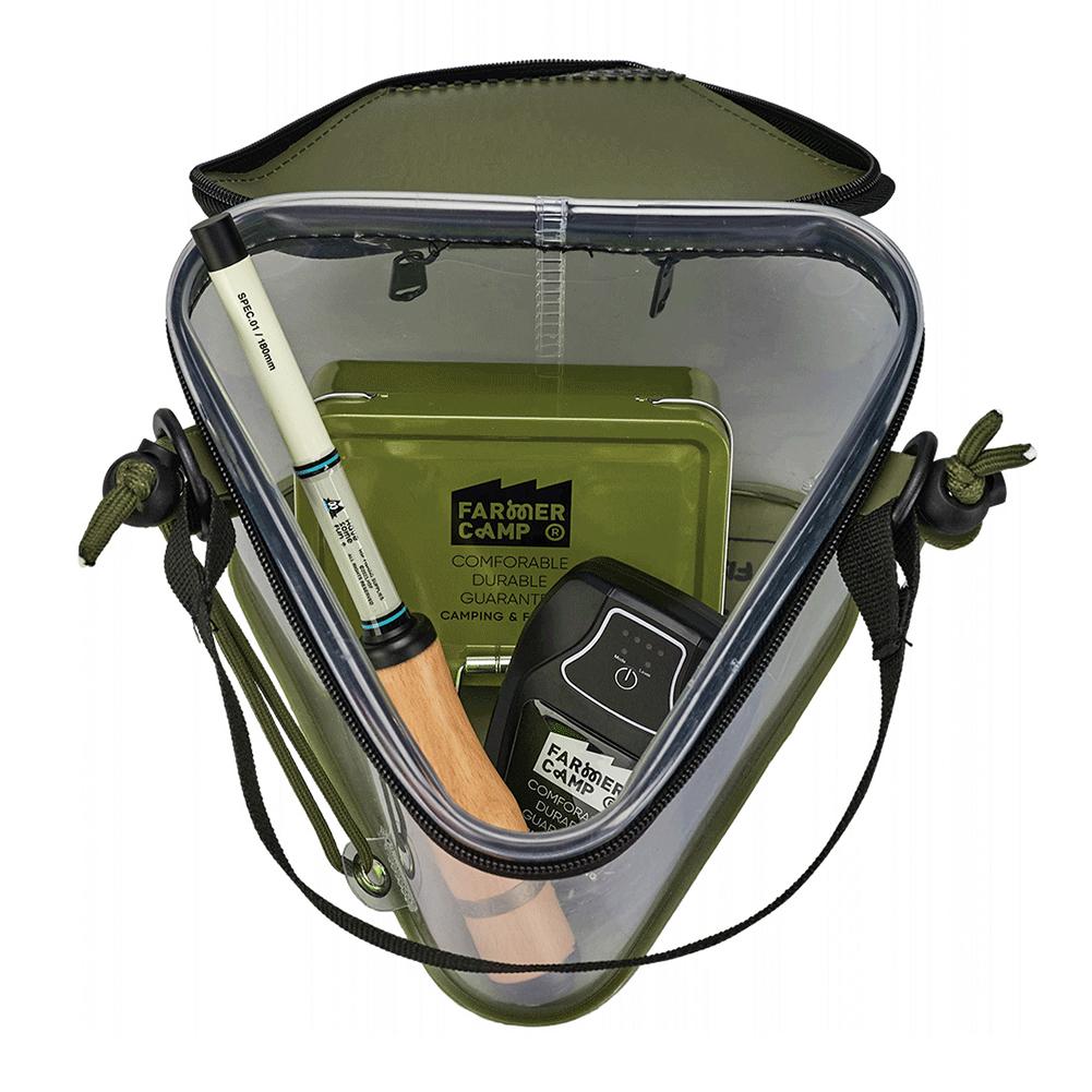 Transparent Fishing Bucket with Breathable Mesh Lid Live Fish Bucket Multi-Functional Outdoor Collapsible Bucket for Ice Fishing