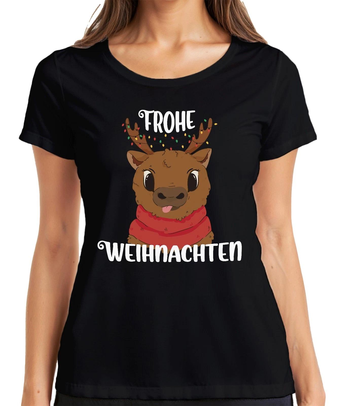 Frohe Weihnachten Rentier Süß - Weihnachten Weihnachtsgeschenk Christmas Damen T M