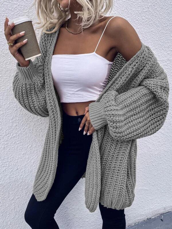 Women's Chic Loose Knit Cardigan Sweater Coat