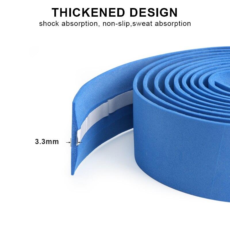 2 stk Sykkelstyretape Kamuflasje Ultralett Sklisikker Svamp Landeveissykkel Styrestropp Med Styreplugger Sykkeltilbehør