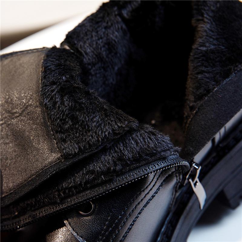 Leather Martin boots autumn and winter 2025 new medium tube round head thick heel short boots children's British style retro women's shoes