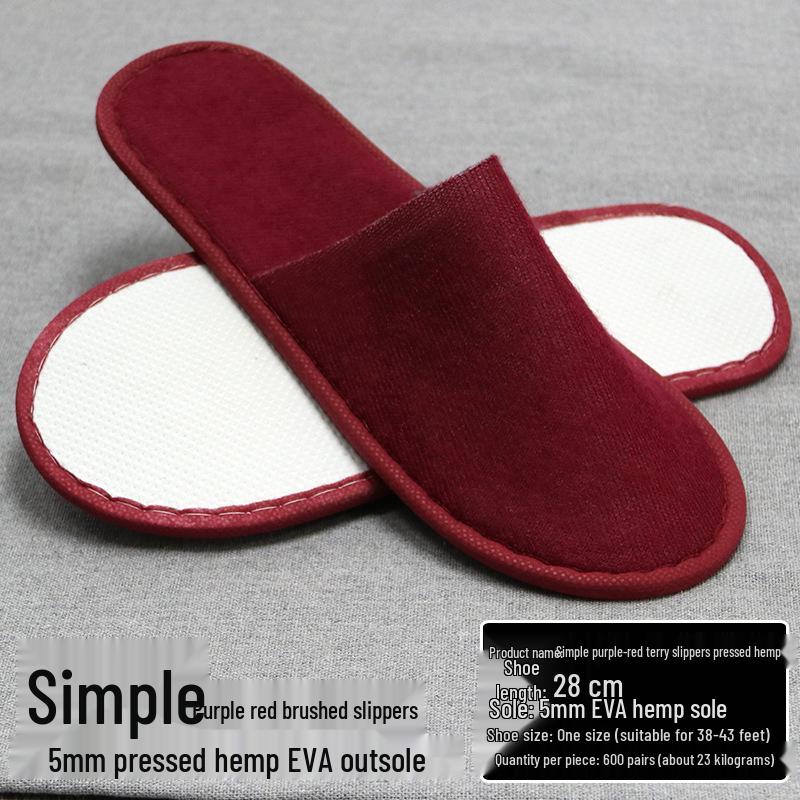 Disposable Terry Cloth Slippers for Hotel Guests