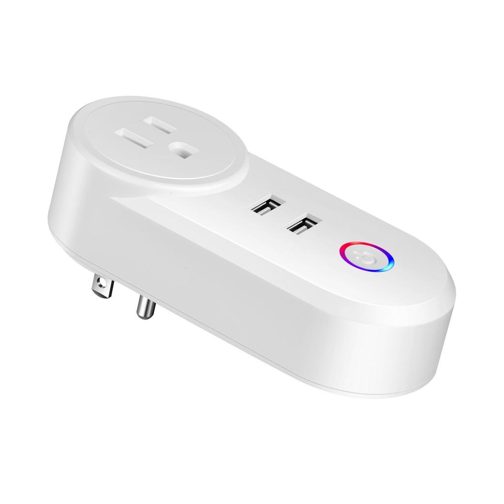 Graffiti WiFi Smart Socket with USB: Compatible with US, Brazilian, Australian, Israeli, and Italian Standards; Cross-border Timer Plug.