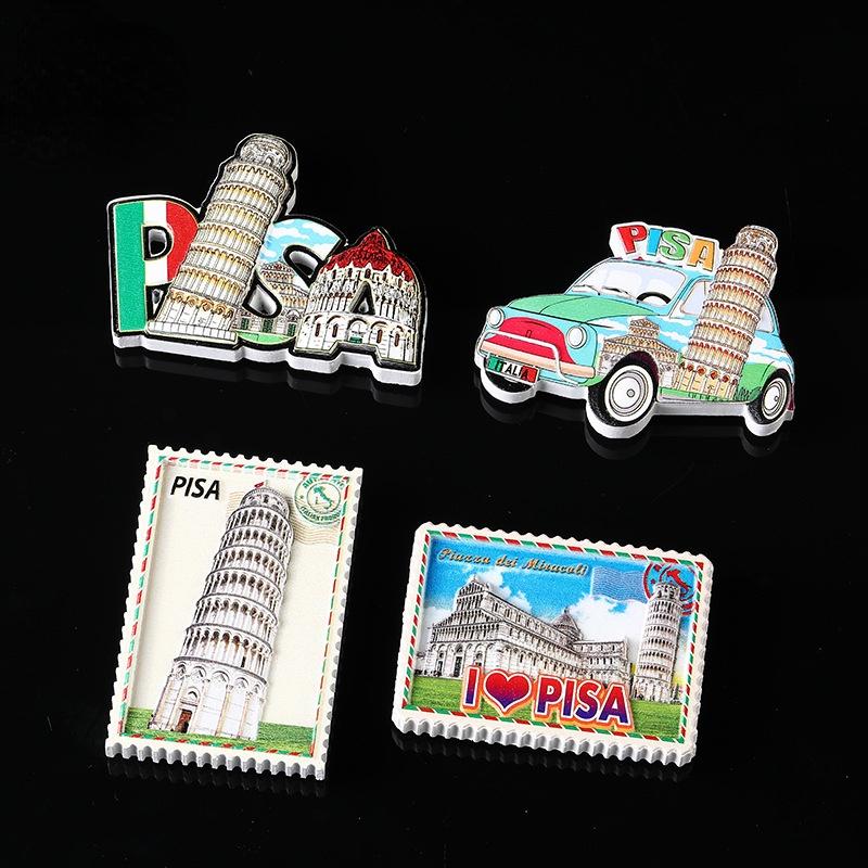 Leaning Tower of Pisa Fridge Magnets Italy Traveling Souvenirs Home Decor Blackboard Magnetic Stickers Cute Fridge Stickers