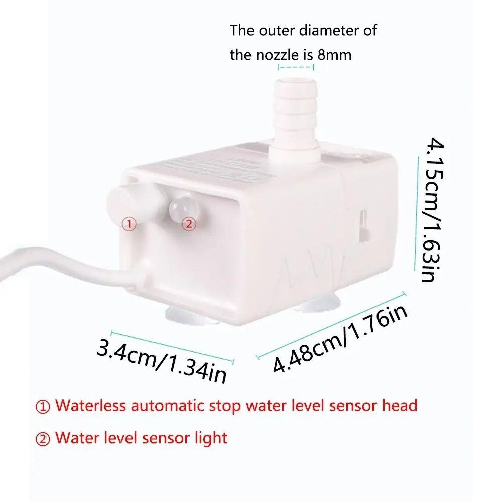 1Pcs 3 Suction Cups Pet Water Dispenser Pump 5V USB Water Filter Pump  Prevent Dry Burning