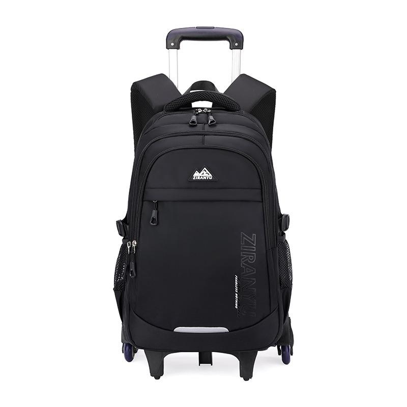 Junior High School Student Trolley Backpack Simple High Quality Ins Campus Rolling Backpack