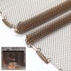 Fireplaces Mesh Screen Curtain Heat Resistant Fireplaces Spark Guards Curtain Fireplaces Replacement Mesh Curtain