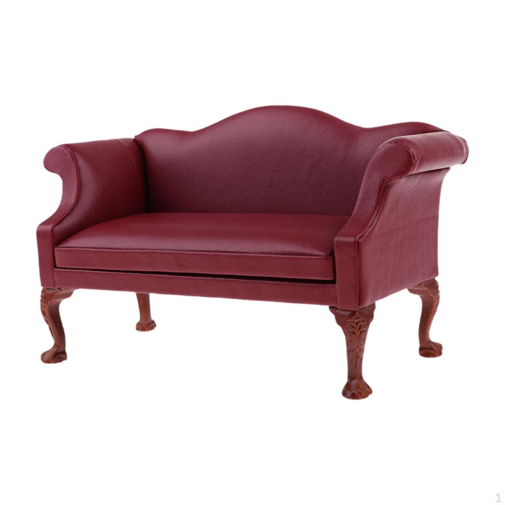 Miniature Dollhouse Furniture Figure Doll Sofa Ornament Mini Vintage Decorative