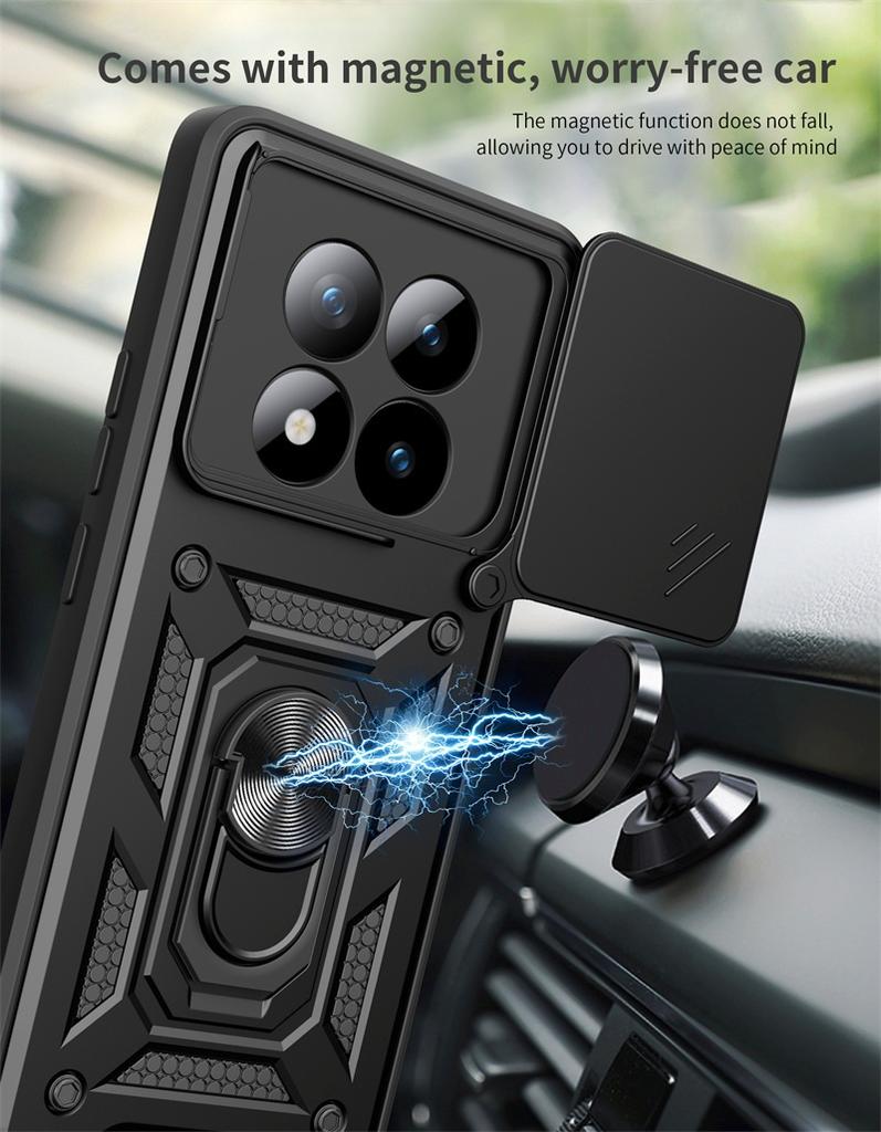 Armor Funda For Redmi Note 15 Pro Plus Car Magnetic Holder Ring Case For Xiaomi Redmy Note 15 Pro + Plus 5G Lens Protector Cover