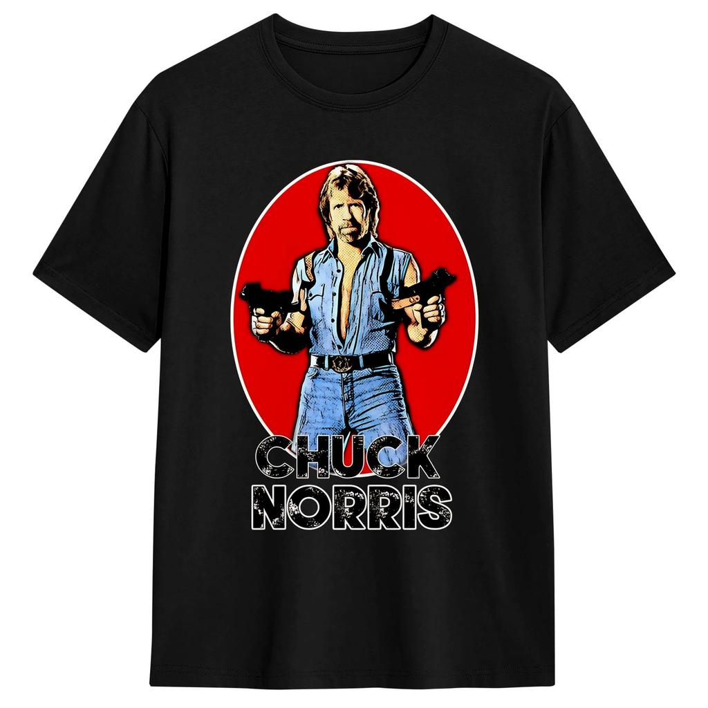 Chuck Norris T Shirt Harajuku T Shirts ShortSleeved Vintage Tshirt Summer Cotton Oversized Top Tees