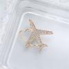 Rhinestone Airplane Cloud Brooches for Women Unisex Aircraft Pins Event Party Backpack Decoration Clothes Accessories