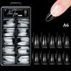 100Pcs Soft Gel False Nail Tips Short Square Coffin Almond Artificial Press On Fake Nails Extension Manicure Tools