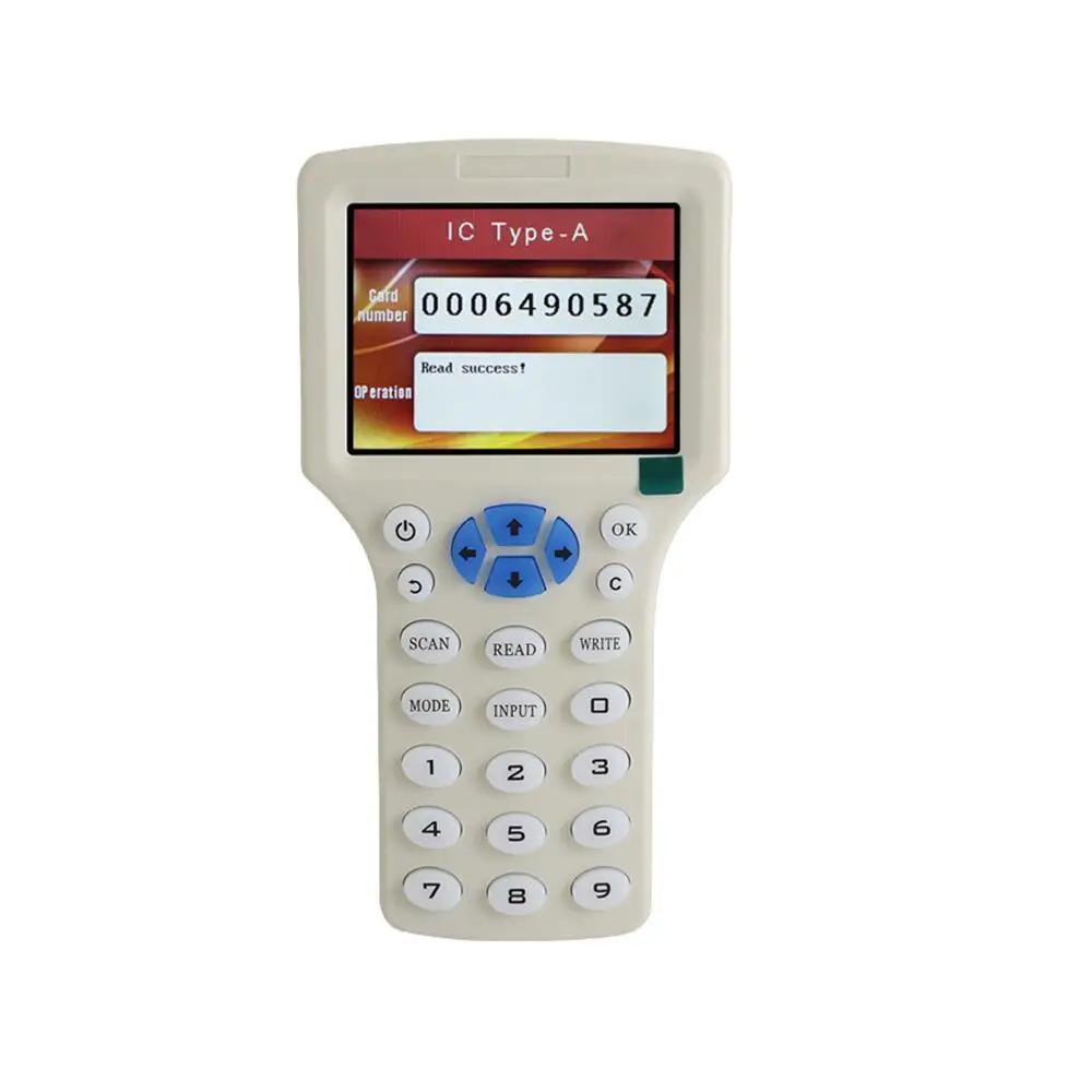 

10 Frequency NFC Smart Card Reader Writer Duplicator 125Khz 13.56MHz RFID Copier USB Encryption Decoding Reader Key Replicator