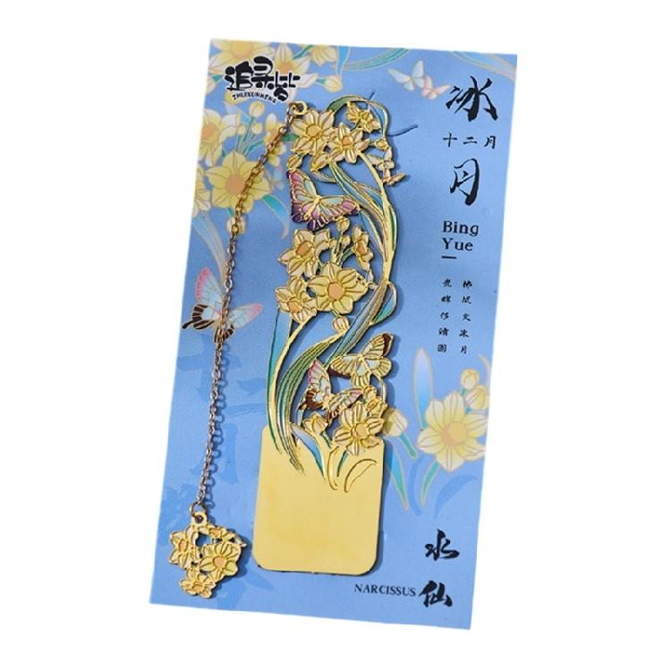 Hollow Bookmarks for Reading Flowers Page Marker Creative Book Clip Stylish Book Markers Retro Bookmarks
