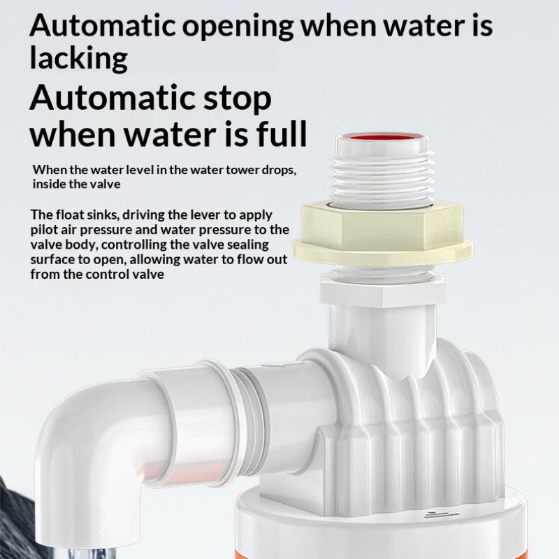 Automatic Water Level Control Valve Plastic Float Ball Valve 1/2" 3/4" Auto Shut Off Tank Pool Float Switch Water Inlet Valve