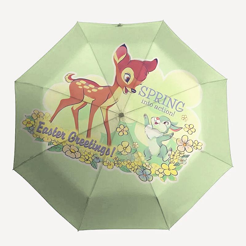 Bambi, Thumper Automatic Opening and Closing Umbrella - 8 Ribs Portable Folding Umbrella with Plastic Handle, Suitable for Leisure and Hallo